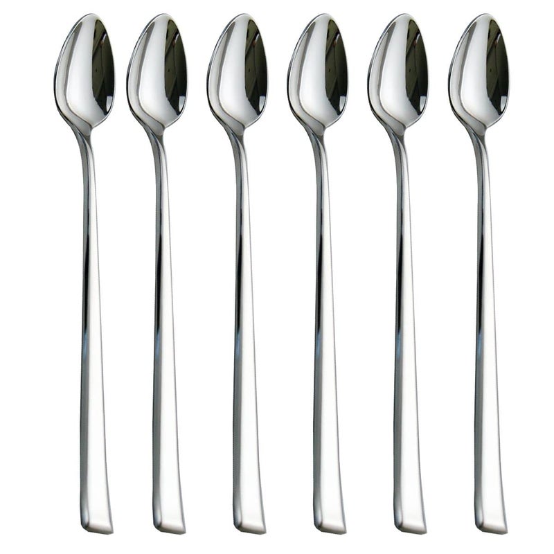 HISSF Iced Tea Spoons, Mixing Spoons,18/10 Stainless Steel Stirring Spoon, set of 6 Pieces-7.9 Inch - Image 1